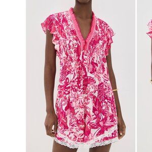 NWT: Poupette St Barth Sasha V Mini Dress  Sasha V Mini Dress (S)